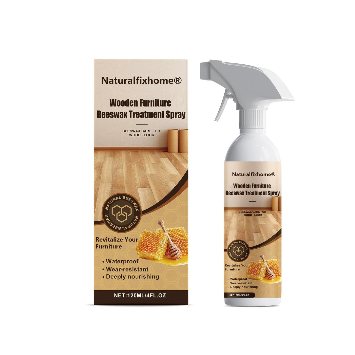 š§“NaturalfixhomeĀ® Wooden Furniture Beeswax Treatment Spray
