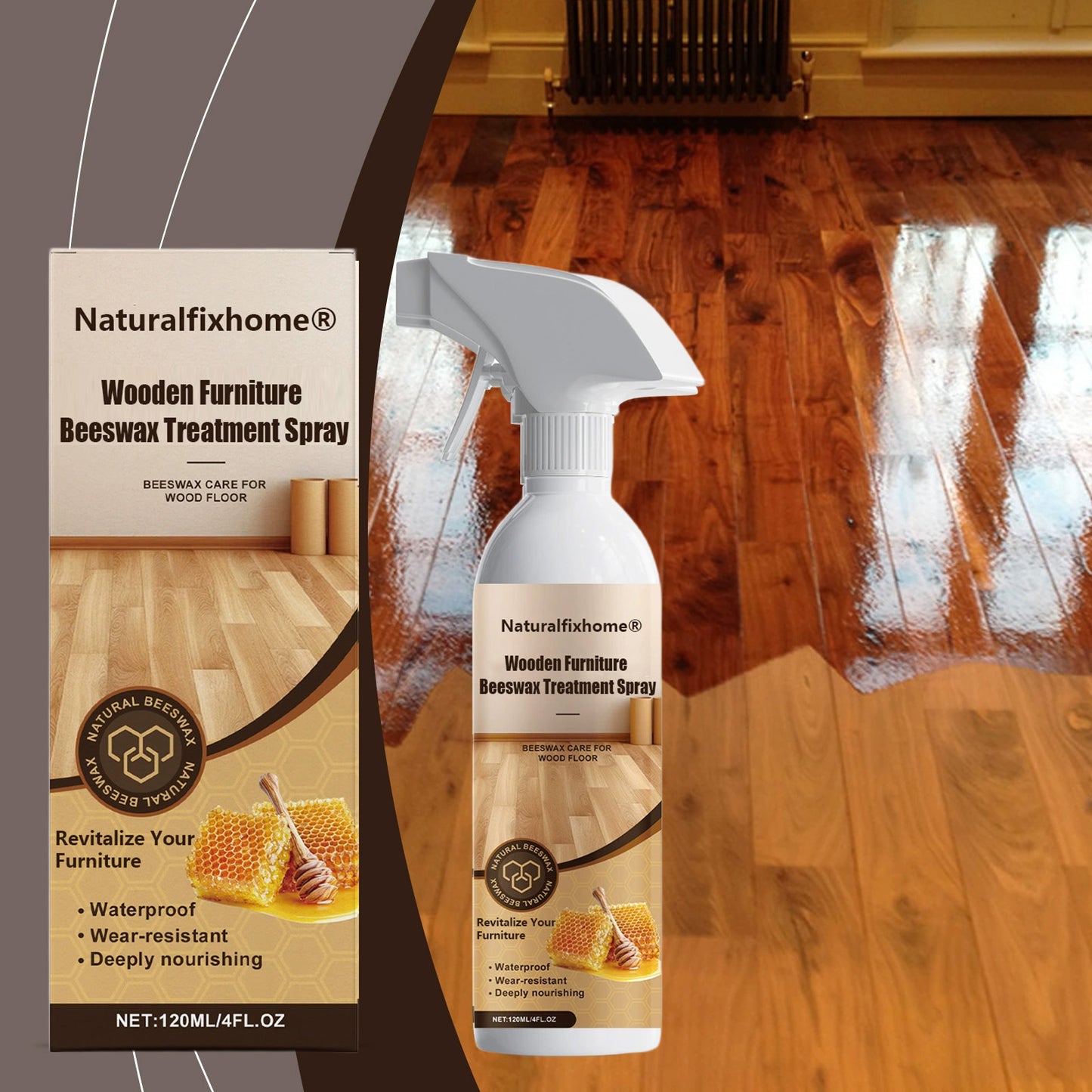 š§“NaturalfixhomeĀ® Wooden Furniture Beeswax Treatment Spray