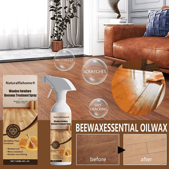 š§“NaturalfixhomeĀ® Wooden Furniture Beeswax Treatment Spray