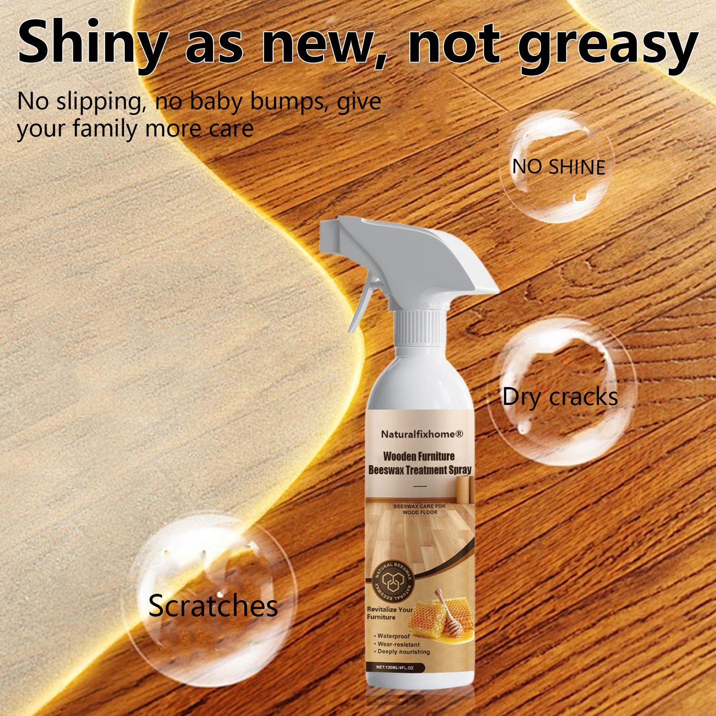 š§“NaturalfixhomeĀ® Wooden Furniture Beeswax Treatment Spray