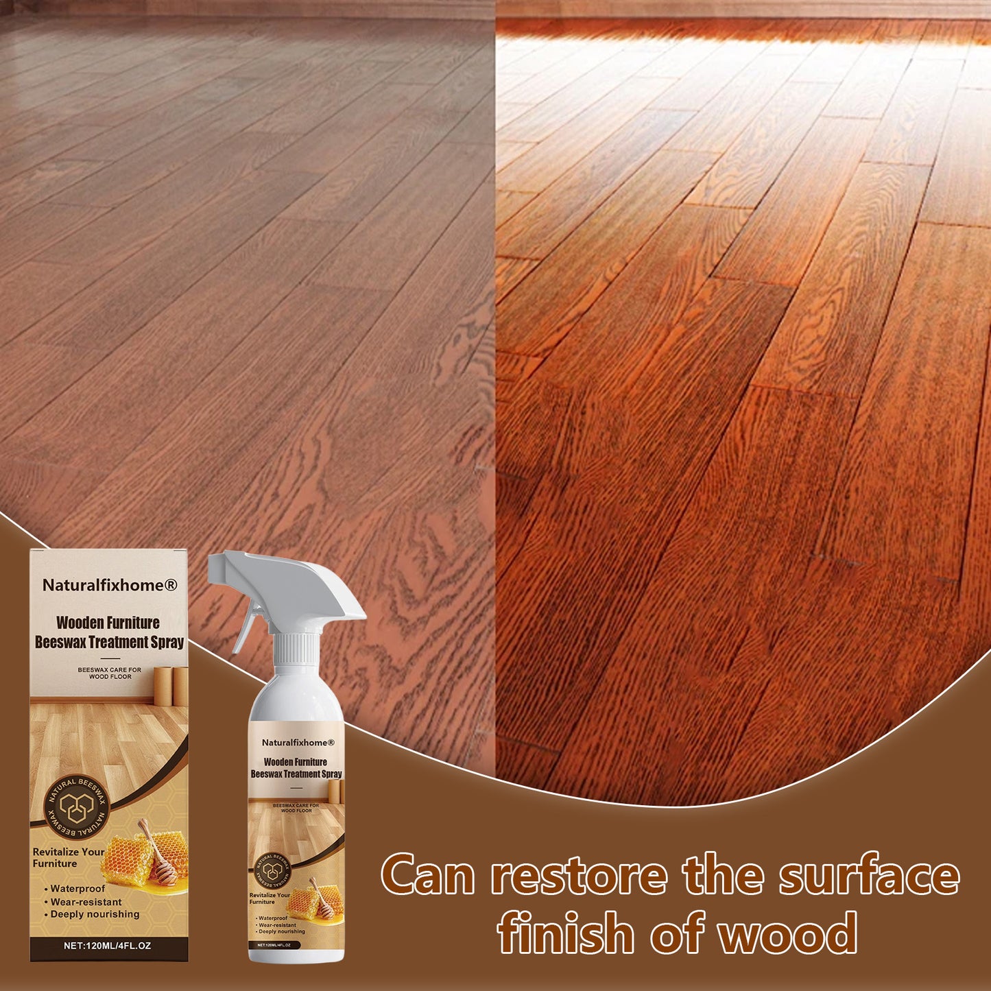 š§“NaturalfixhomeĀ® Wooden Furniture Beeswax Treatment Spray