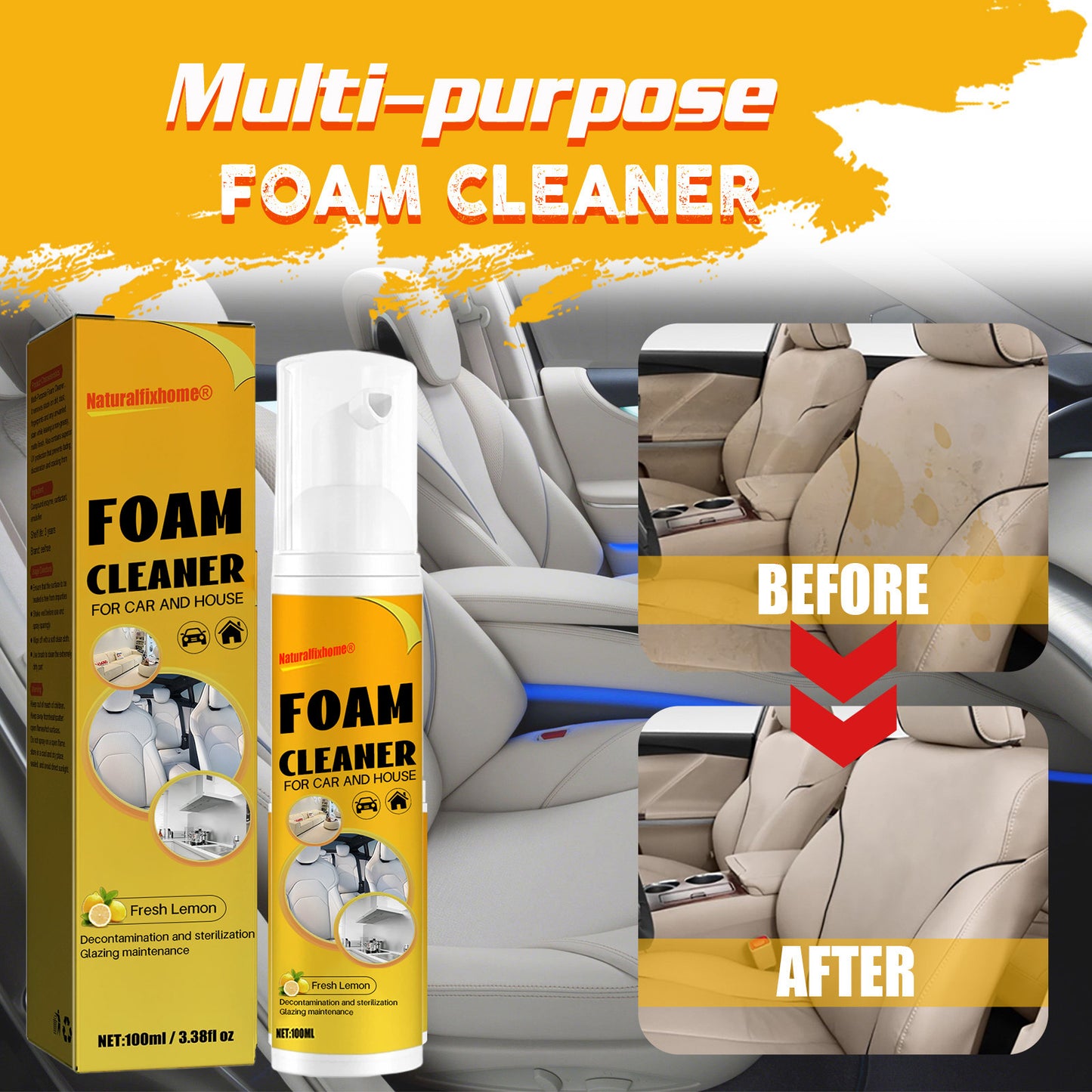 🌟Magical Cleaning Magic🏠Multi-Purpose Foam Cleaner🚗