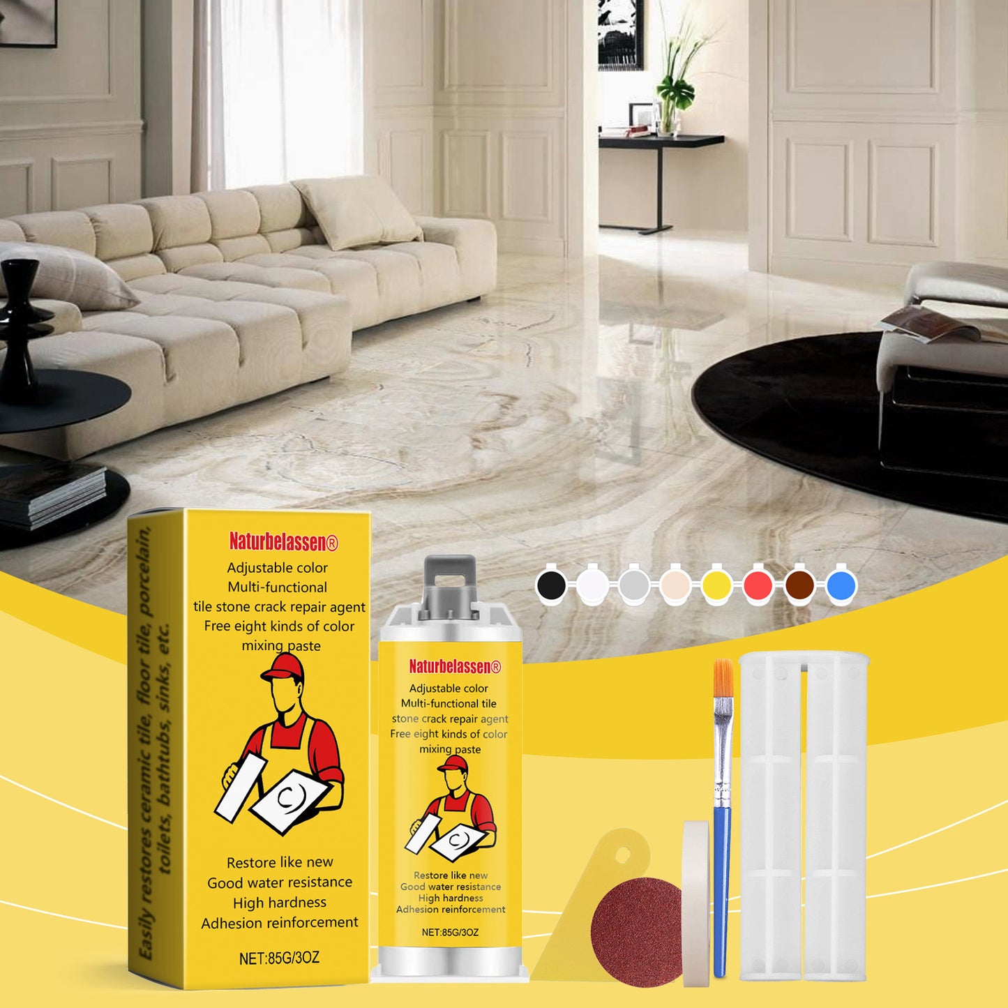 🎨Adjustable Color Multi-Functional Tile Stone Crack Repair Agent