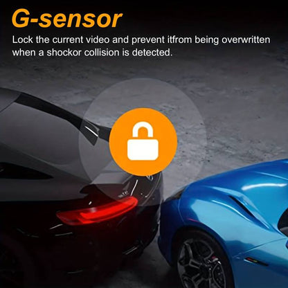 170° Wide View Dash Cam with 1080p Triple Lens, G-Sensor, Night Vision & Loop Recording Technology