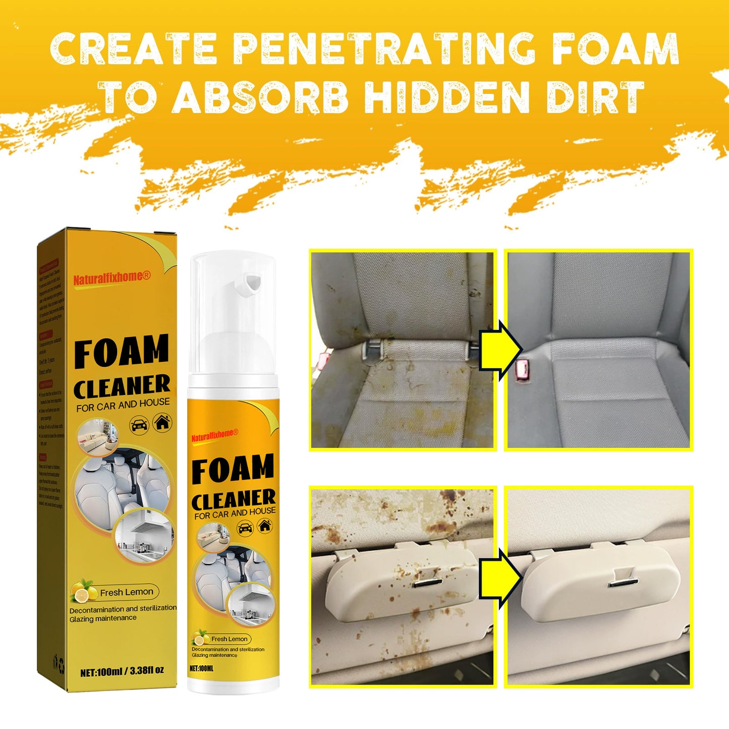 🌟Magical Cleaning Magic🏠Multi-Purpose Foam Cleaner🚗