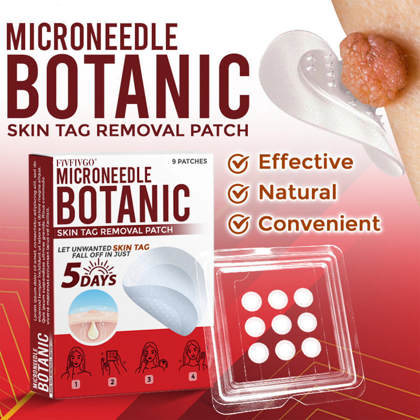 VanaSculpt®  Botanical MicroNeedle Skin Tag Therapy Patch
